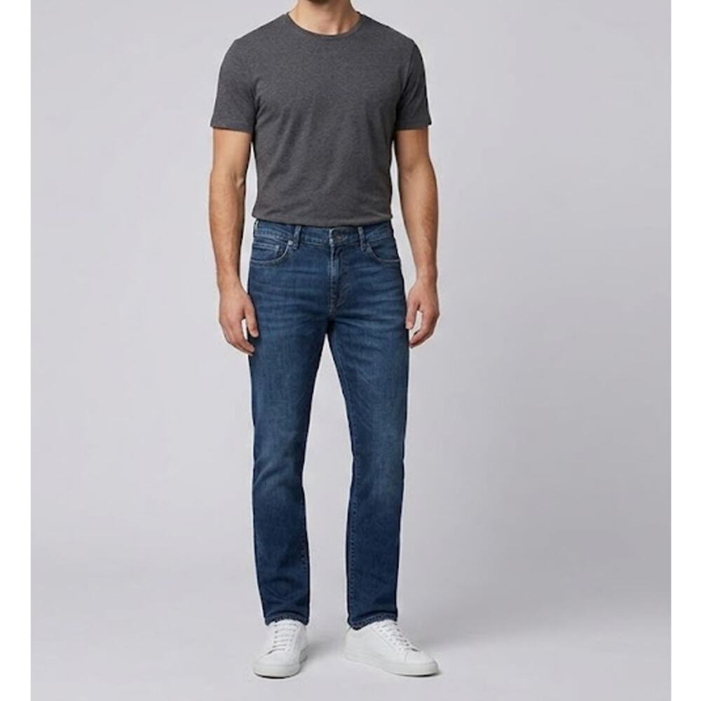 Hugo Boss Delaware Slim Fit Mens Jeans 32x28 Candiani Denim Cashmere Touch